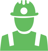 man in a hard hat icon